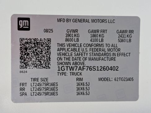 New 2025 GMC Savana 2500 Work Van w/ Safety Package image 19