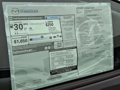 New 2026 MAZDA MAZDA3 2.5 S Sedan w/ Preferred Pkg image 6