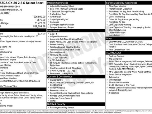 Used 2024 MAZDA CX-30 AWD 2.5 S w/ Select Sport Pkg image 35