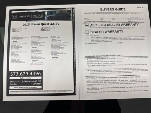 Used 2015 Nissan Quest SV image 31