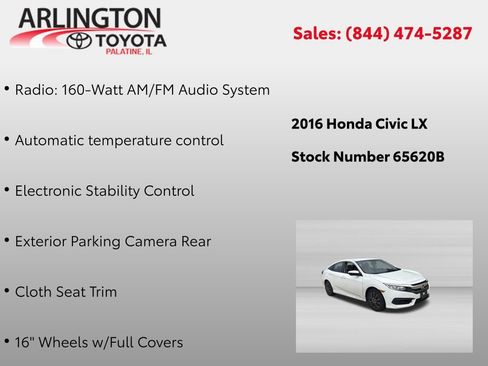 Used 2016 Honda Civic LX image 2