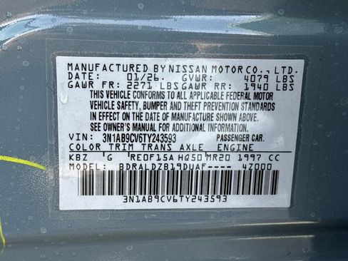 New 2026 Nissan Sentra SV w/ SV Convenience Package image 31