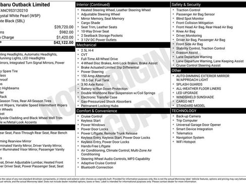 Used 2025 Subaru Outback Limited AWD/4WD image 6