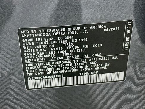 Used 2018 Volkswagen Atlas SE FWD image 12