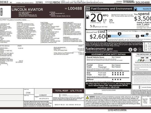 Used 2025 Lincoln Aviator Reserve w/ Equipment Group 201A AWD/4WD image 50