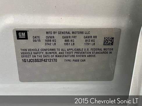 Used 2015 Chevrolet Sonic LT image 33