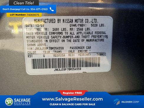Used 2008 INFINITI EX35 Journey w/ Premium Pkg AWD/4WD image 16