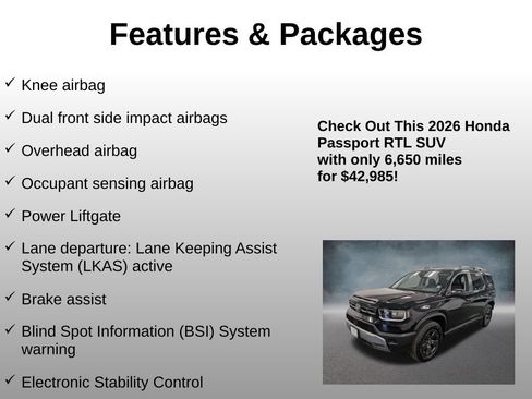 Certified 2026 Honda Passport RTL image 16