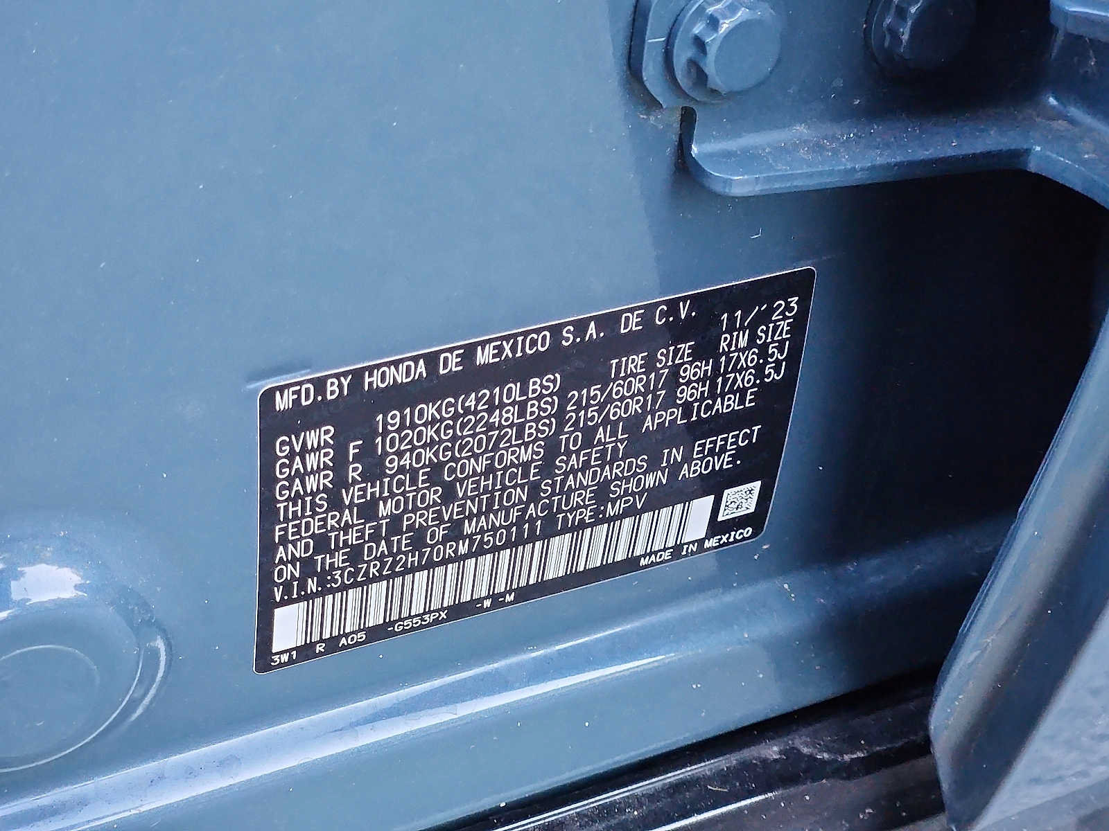 Used 2024 Honda HR-V EX-L image 25