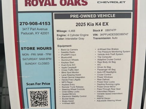 Used 2025 Kia K4 EX FWD image 30