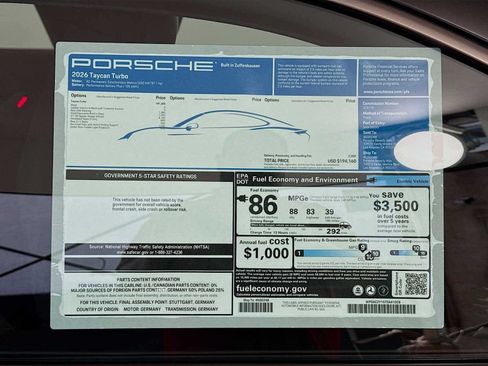 New 2026 Porsche Taycan Turbo AWD/4WD image 26