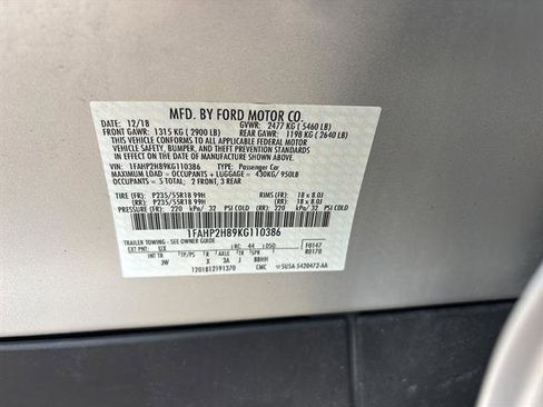 Certified 2019 Ford Taurus SEL AWD/4WD image 21