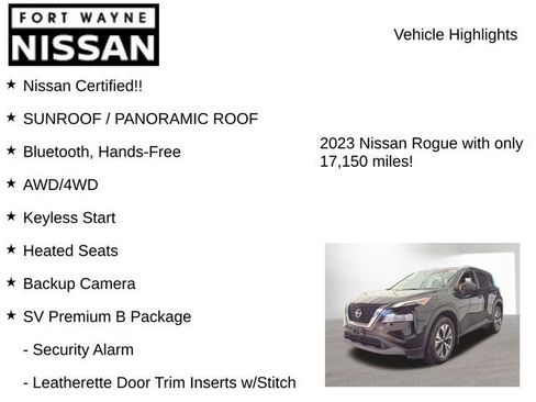 Certified 2023 Nissan Rogue SV w/ SV Premium B Package image 8
