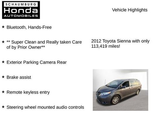Used 2012 Toyota Sienna XLE FWD image 7