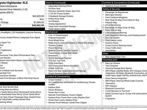 Used 2024 Toyota Highlander XLE FWD image 7