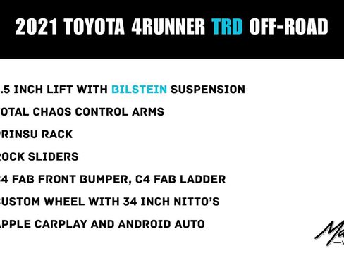 Used 2021 Toyota 4Runner TRD Off-Road AWD/4WD image 2