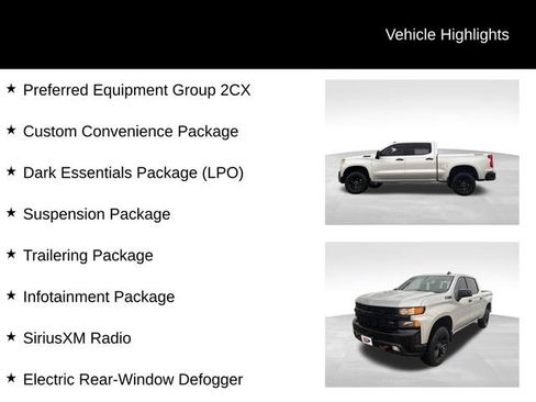 Used 2021 Chevrolet Silverado 1500 Custom Trail Boss w/ LPO, Dark Essentials Package AWD/4WD image 3