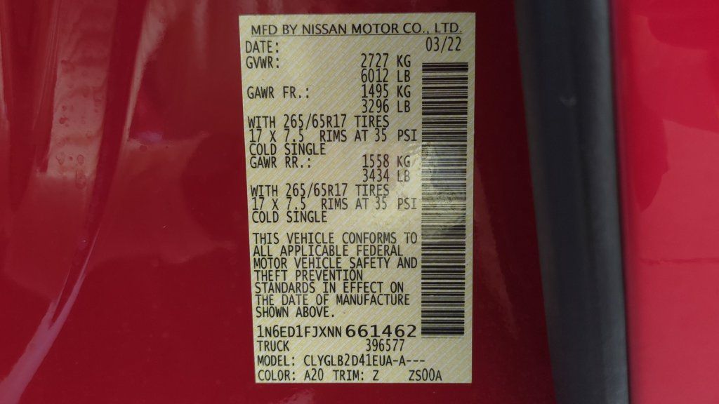 Certified 2022 Nissan Frontier SV w/ Technology Package RWD image 24