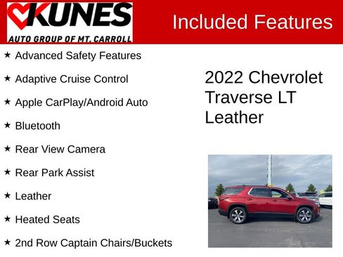 Used 2022 Chevrolet Traverse LT w/ LT Premium Package image 3