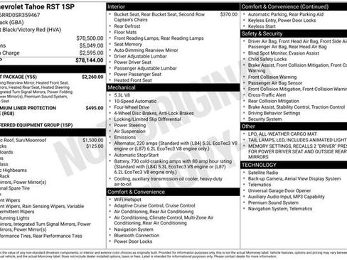 Used 2025 Chevrolet Tahoe RST w/ Comfort Package image 12