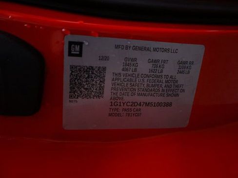 Used 2021 Chevrolet Corvette Stingray Premium Cpe w/ Z51 Performance Package RWD image 41