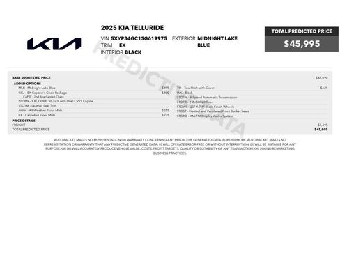 Used 2025 Kia Telluride EX w/ EX Captain's Chair Package FWD image 2