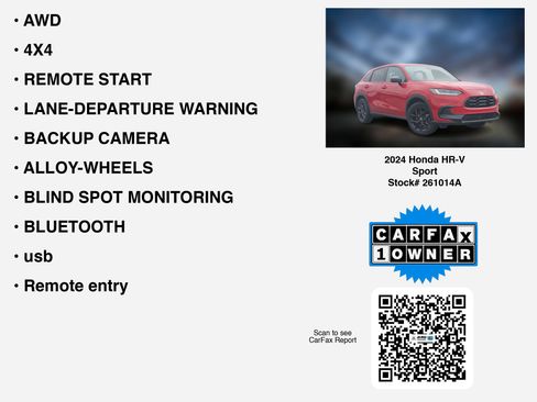 Certified 2024 Honda HR-V Sport image 7
