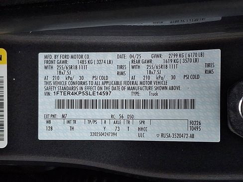 Certified 2025 Ford Ranger Lariat w/ FX4 Off-Road Package image 28