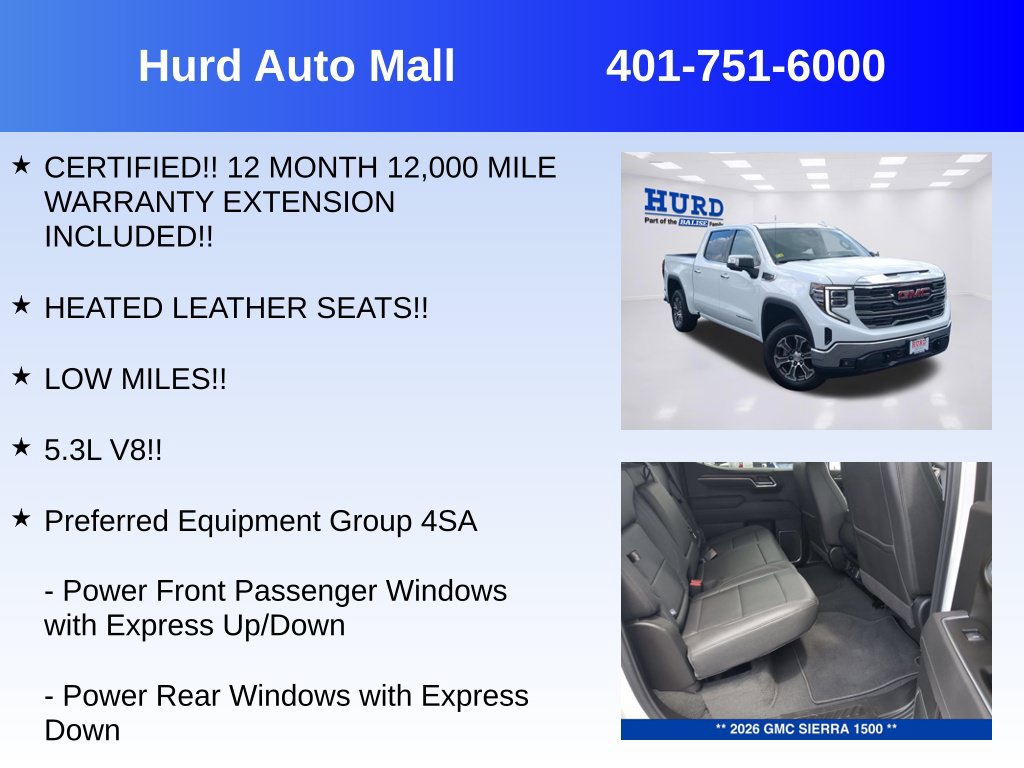 Certified 2026 GMC Sierra 1500 SLT AWD/4WD image 4