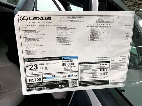New 2026 Lexus TX 350 AWD image 13