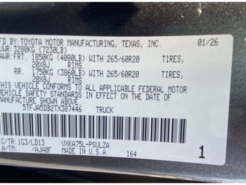 New 2026 Toyota Tundra Limited image 19