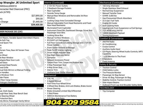 Used 2018 Jeep Wrangler Unlimited Sport AWD/4WD image 39