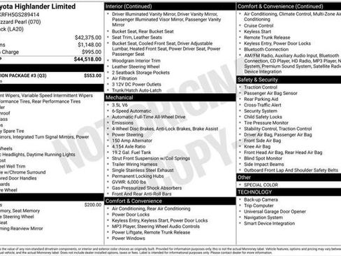 Certified 2016 Toyota Highlander Limited w/ Protection Package #3 image 7