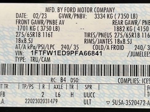 Used 2023 Ford F150 XLT w/ Equipment Group 302A High AWD/4WD image 60