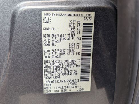 Used 2023 Nissan Frontier SV w/ Midnight Edition Package image 35