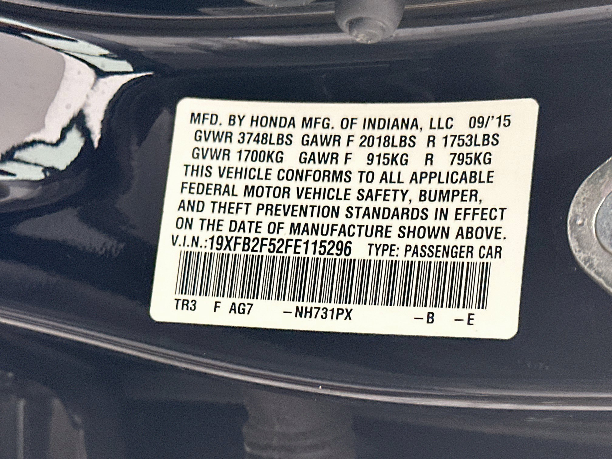 Used 2015 Honda Civic LX image 12