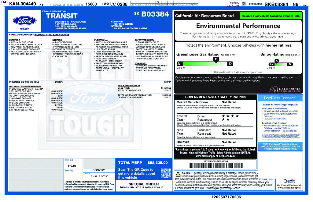Used 2025 Ford Transit 250 148 Medium Roof Extended AWD image 6
