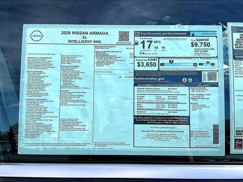 New 2026 Nissan Armada SL w/ Captain's Chari Seat Package AWD/4WD image 14