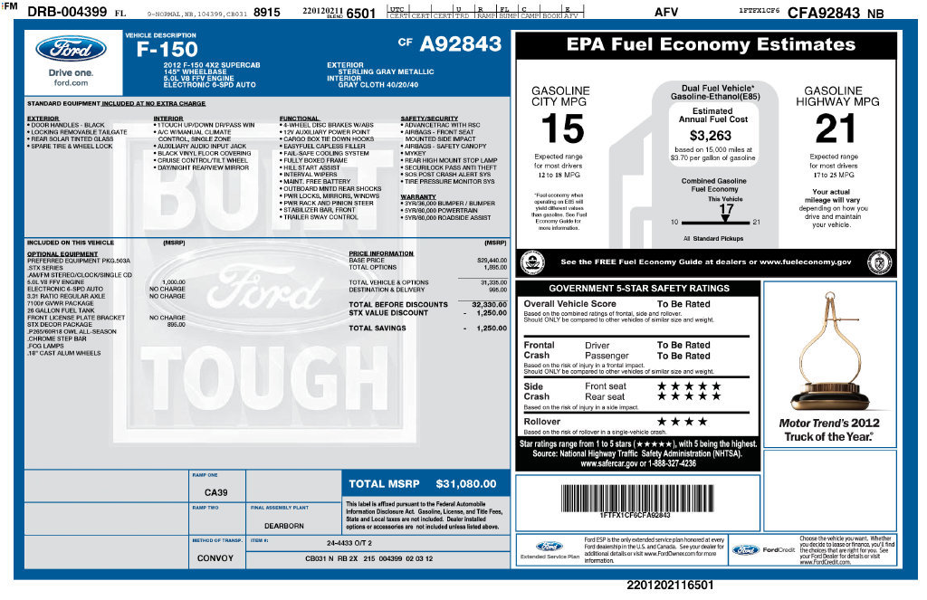 Used 2012 Ford F150 STX w/ STX Decor Pkg RWD image 5