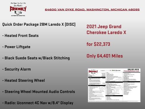Used 2021 Jeep Grand Cherokee Laredo X AWD/4WD image 3