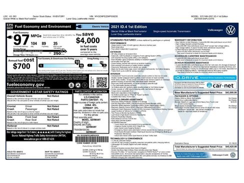 Used 2021 Volkswagen ID.4 1st Edition RWD image 2
