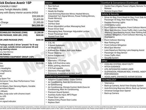 Used 2024 Buick Enclave Avenir w/ Avenir Technology Package image 6