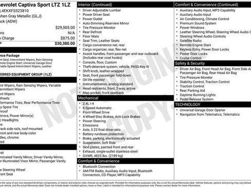 Used 2015 Chevrolet Captiva Sport LTZ image 10