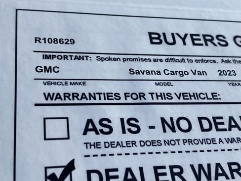 Used 2023 GMC Savana 2500 Extended w/ Driver Convenience Package image 34