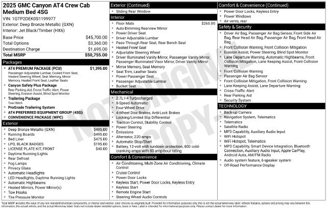 Used 2025 GMC Canyon AT4 w/ AT4 Premium Package AWD/4WD image 20