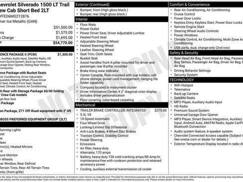 Used 2021 Chevrolet Silverado 1500 LT Trail Boss w/ Convenience Package II AWD/4WD image 29