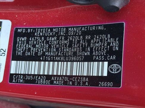 Used 2020 Toyota Camry SE FWD image 22