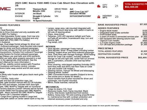 Used 2023 GMC Sierra 1500 Elevation AWD/4WD image 3
