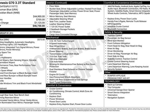 Used 2023 Genesis G70 3.3T image 33