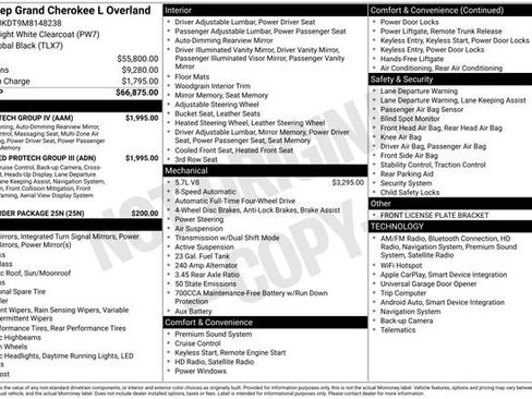 Used 2021 Jeep Grand Cherokee L Overland w/ Advanced Protech Group III image 44